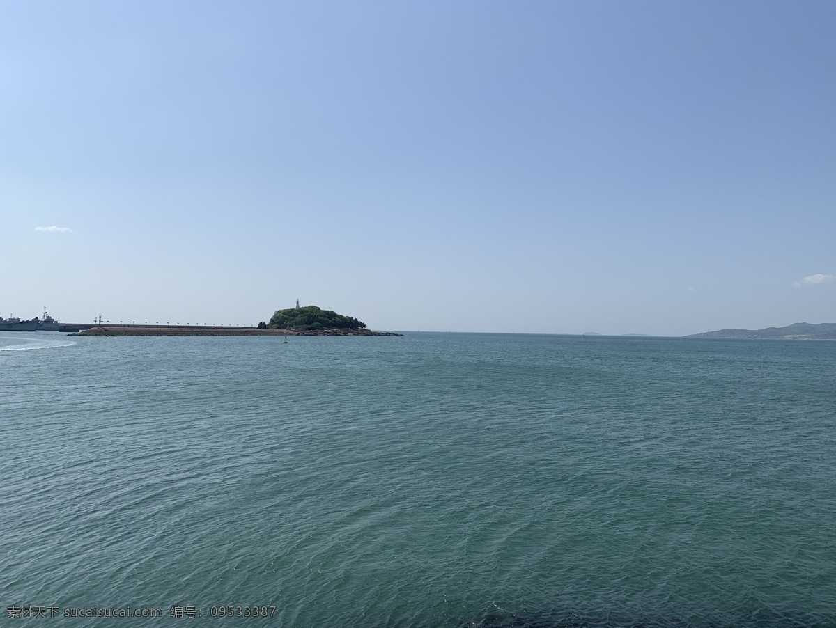 蓝天 大海 景色 美景 静谧海边 青岛海边 旅游摄影 国内旅游