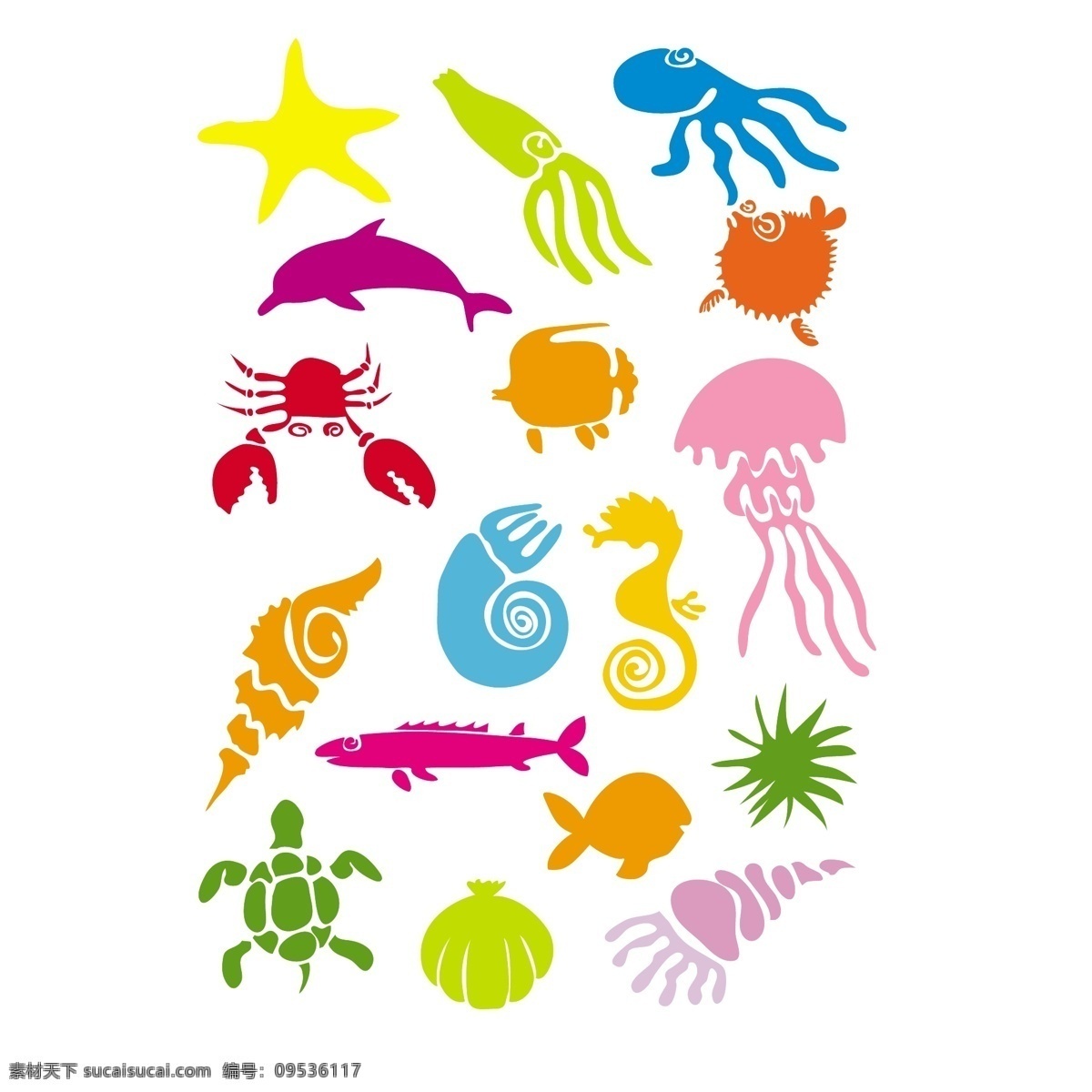 卡通 海底生物 矢量素材 模板下载 海洋生物 鱼 乌贼 鲨鱼 螃蟹 海星 龙虾 鲸 海洋 生物 生物世界 矢量 动漫动画