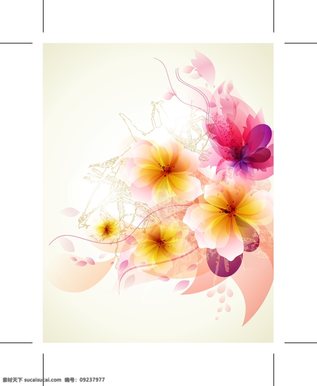 时尚 鲜花 花纹 唯美 矢量图 花纹花边