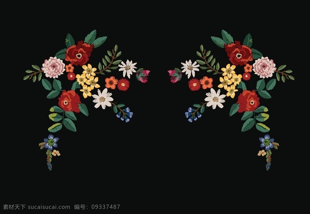 潮 牌 花纹 图案 奢侈品 潮牌 服装 布料 印刷 刺绣 仙鹤 龙 动物 背景 矢量 花朵 植物 精美 创意 装饰 文化艺术