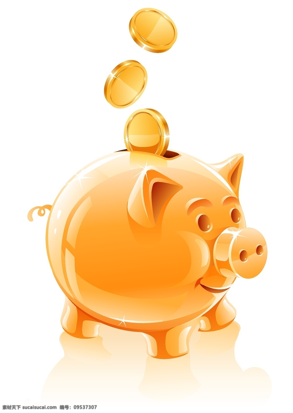 矢量 储蓄罐 猪 小猪 金猪 存钱罐 金币 生活用品 生活百科