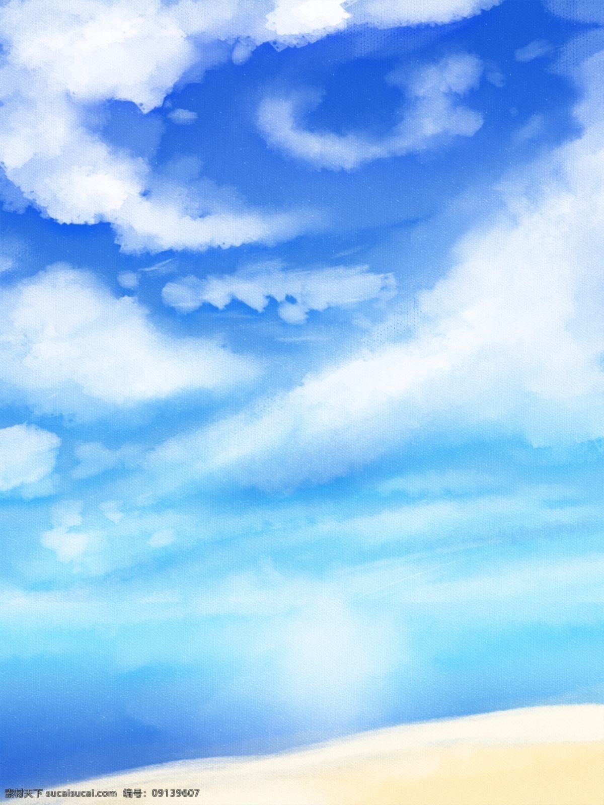 夏天 天空 云彩 风景 背景 手绘蓝天 蓝天背景 白云蓝天 天空背景 云彩背景 夏天背景 海边背景 手绘 蓝天 白云 海边蓝天 分层 背景素材