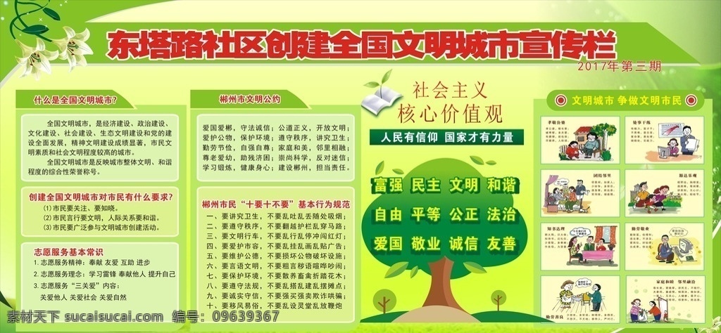 文明城市 创文 社区 街道 宣传栏 文化艺术 传统文化