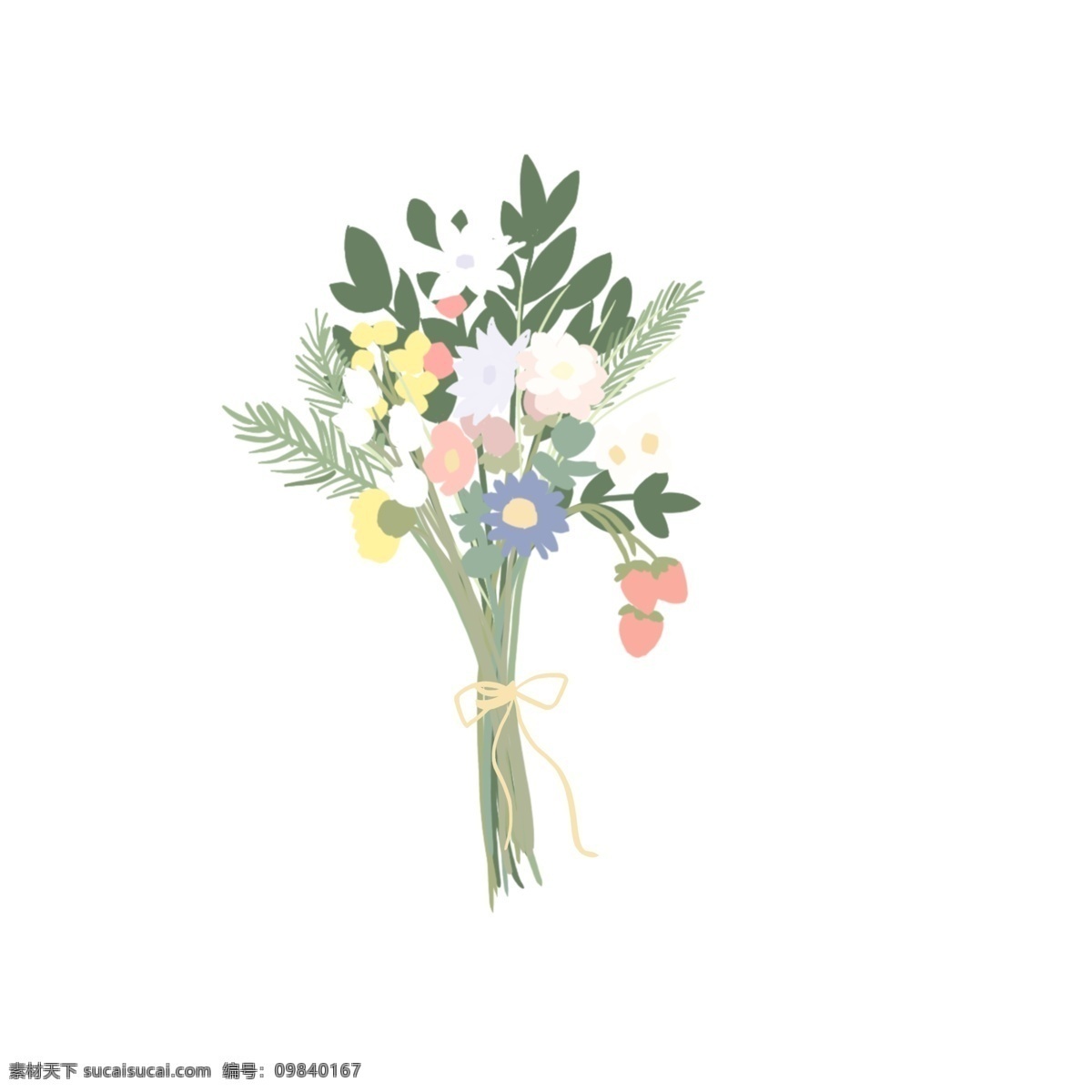 手绘 小清 新森 系 手 账 花束 小清新 花卉 花朵 森系 手账