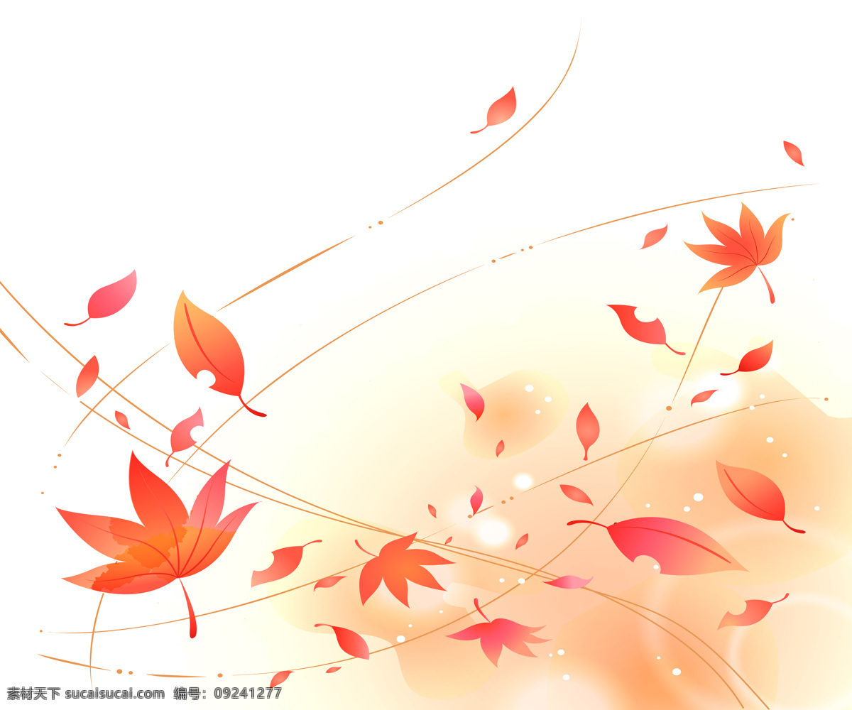 叶落归根 底纹边框 枫叶 秋天 线条 叶子 移门 移门图案 移门图片 装饰素材
