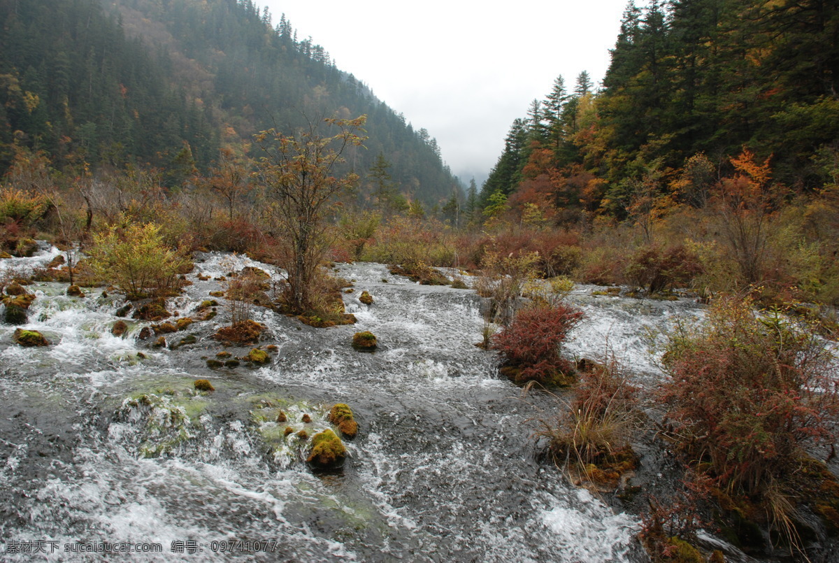 九寨 风景 　 高清 背景 山水 照片 家居装饰素材 山水风景画