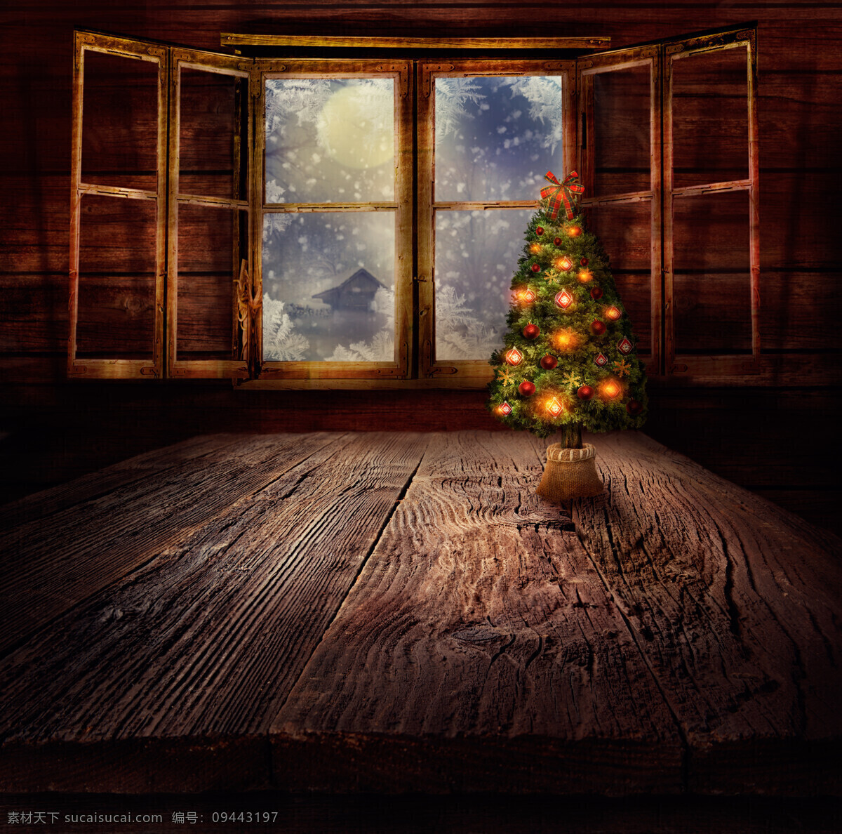 窗户 圣诞树 木板背景 圣诞节背景 新年背景 底纹边框 底纹背景 节日庆典 生活百科