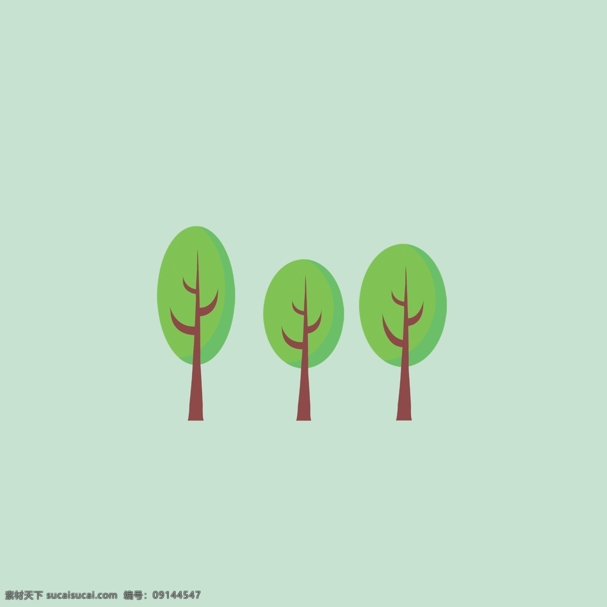 简约小树 简约风 海报 封面 杂志小说封面 绿色 春天 夏天 高大上 极简背景 生物世界 树木树叶
