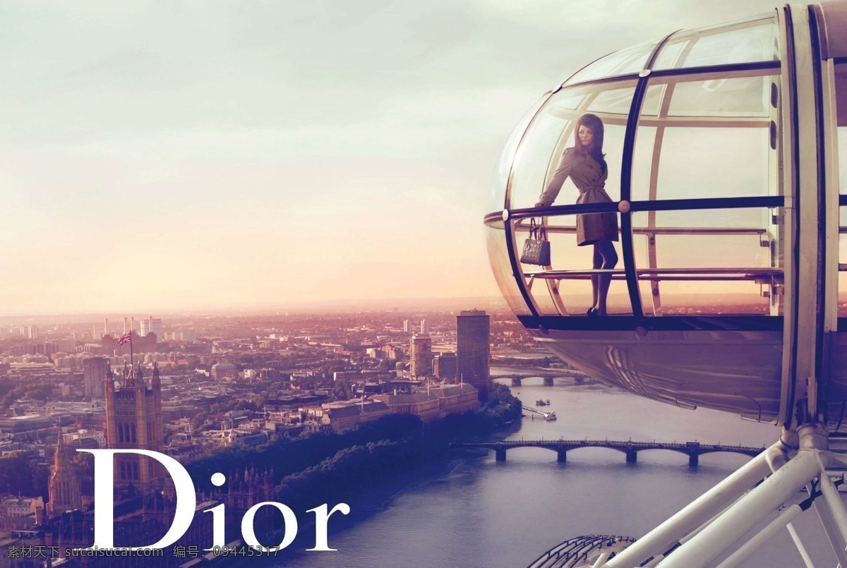 迪奥 dior 皮包 模特 外国 伦敦 招贴设计