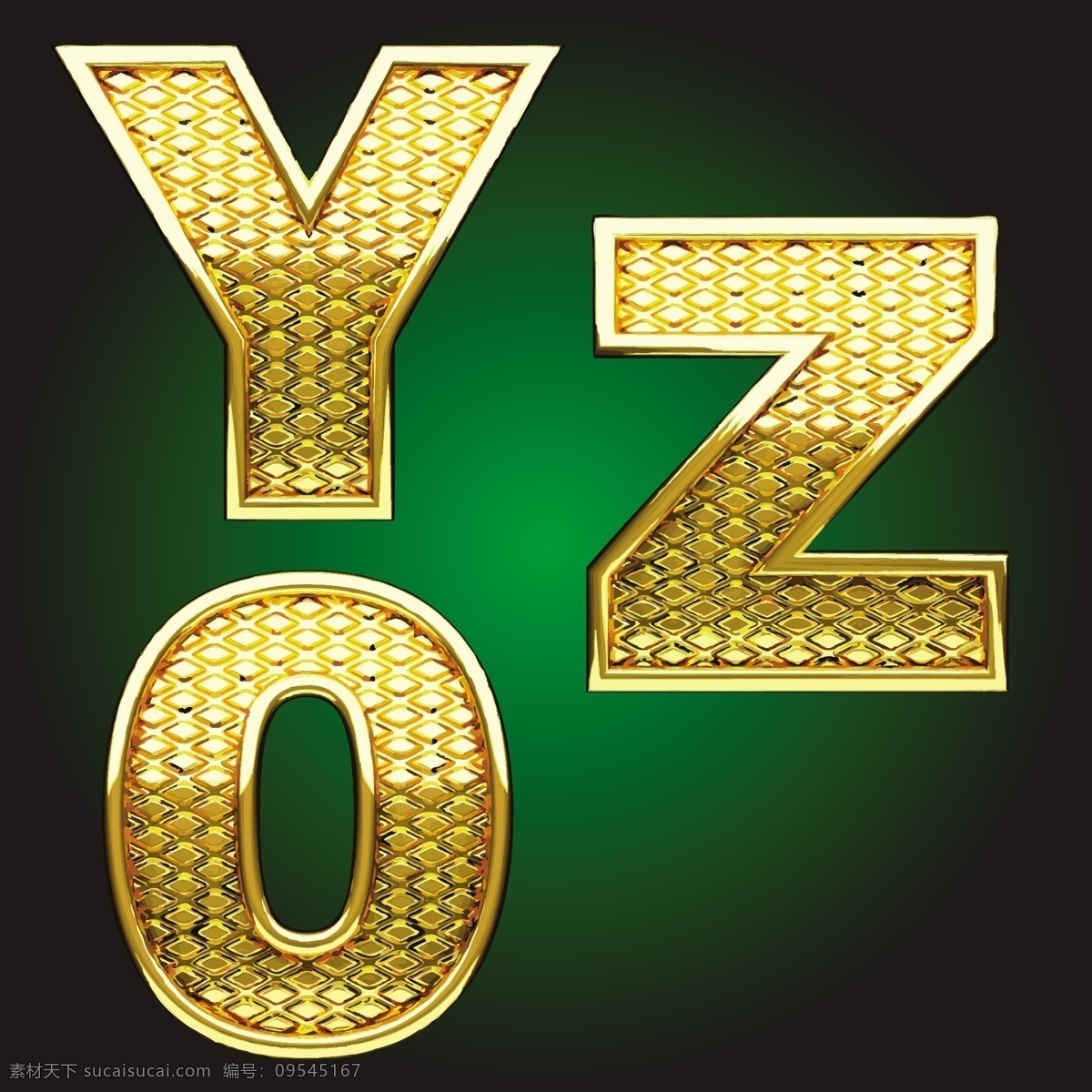 yoz 金属 字母 金属字母 金色字母 创意字母 金属纹理 书画文字 文化艺术 矢量素材 黑色