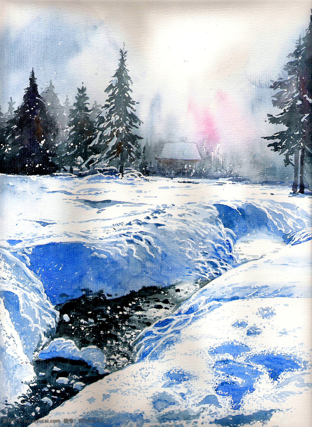 油画 冬天 风景 名画 艺术 绘画 文化艺术 艺术品 世界名画 书画文字