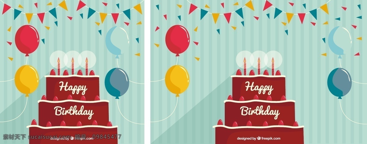 奇妙 生日 背景 气球 巧克力 蛋糕 生日快乐 方 巧克力色 庆祝 周年 纪念日 快乐 纸屑 五颜六色 平 丰富多彩 条纹 生日蛋糕 平面设计