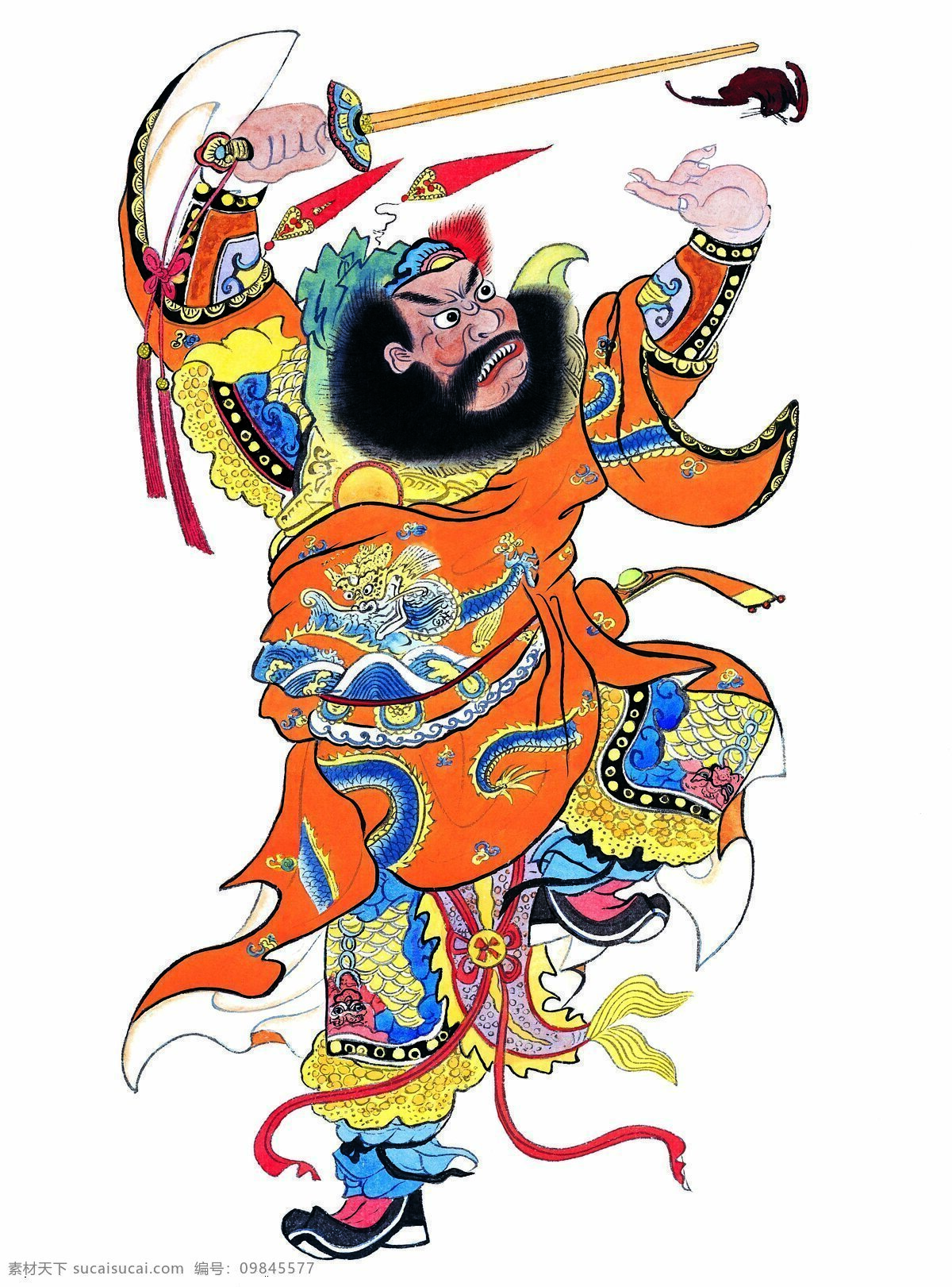 门神 神 衹 图 神衹图 设计素材 神祇图篇 民间美术 书画美术 白色