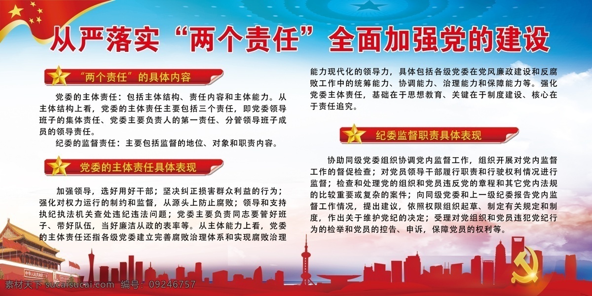 两个责任 从严 落实 两个 责任 党的建设