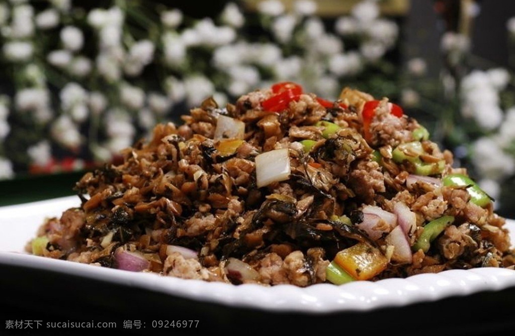 肉沫 盐菜 肉沫盐菜 菜单 菜谱 餐馆 酒店 餐饮美食 传统美食