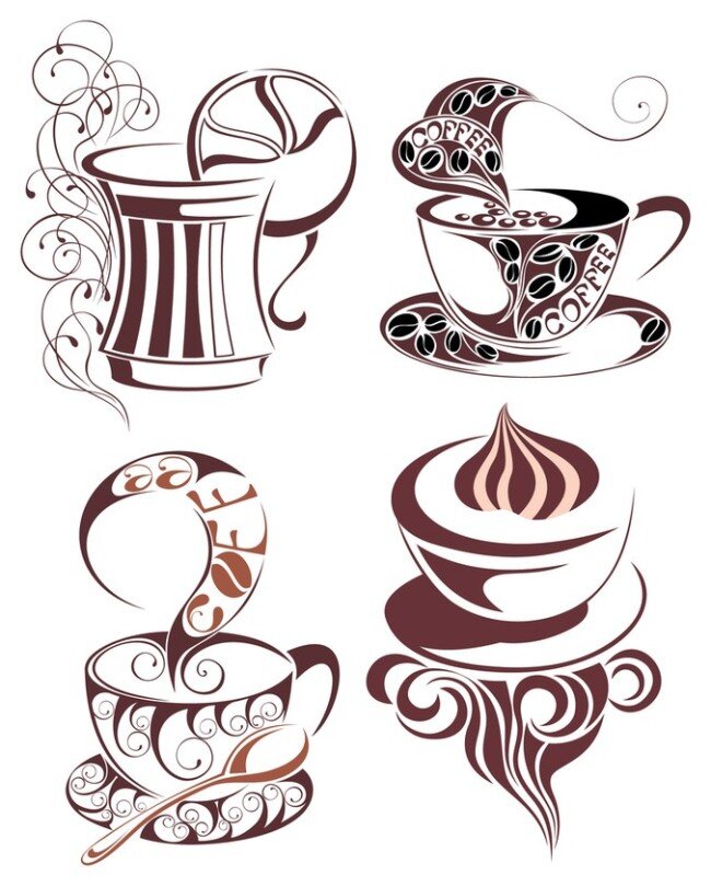 咖啡 矢量图 图案 饮料 咖啡图案 其他矢量图