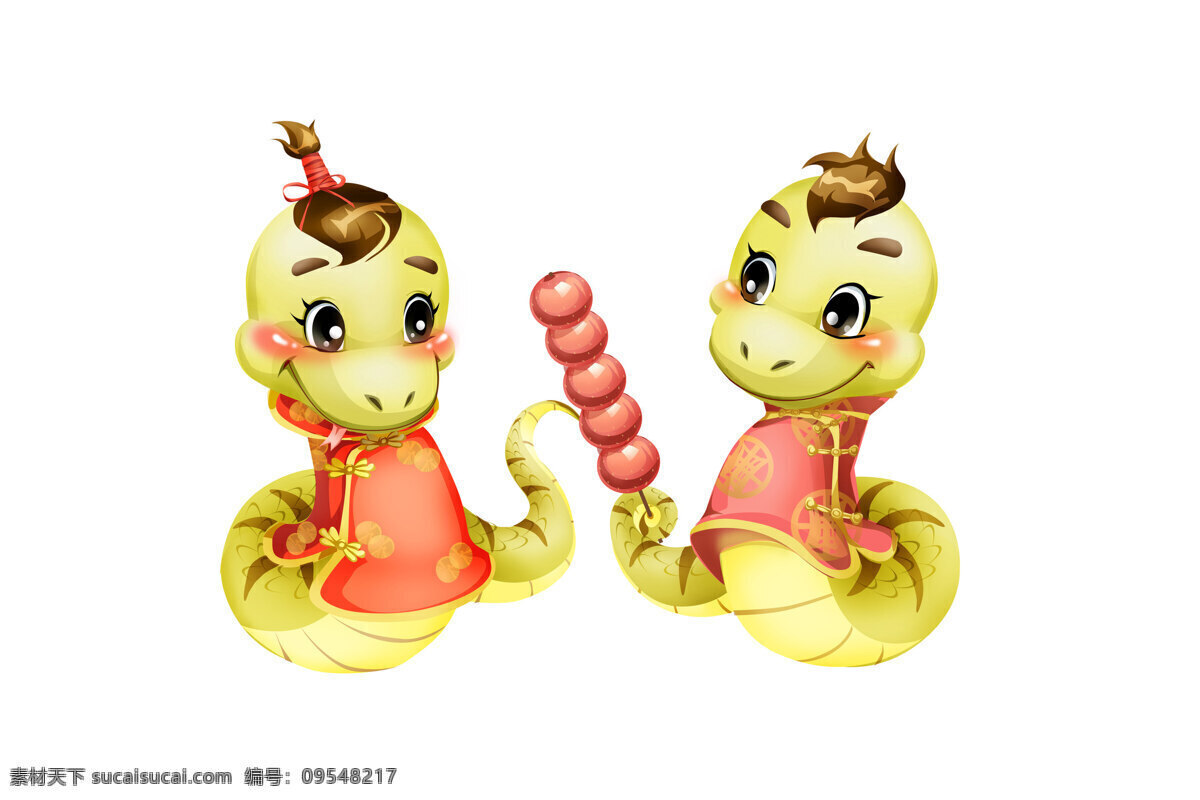 糖葫芦 的卡 通 蛇 卡通蛇 新年 蛇娃 吉祥物 节日庆典 生活百科