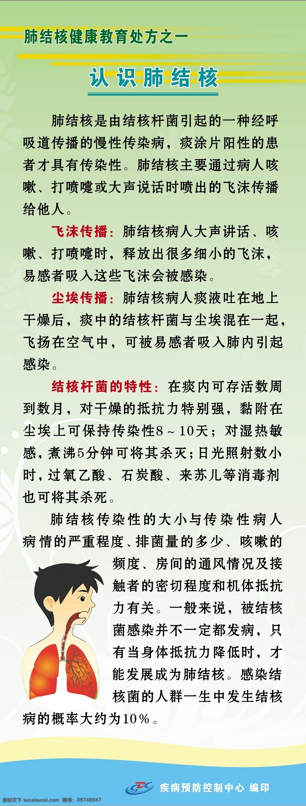 医院 x 展架 模版 x展架模版 认识 肺结核 健康教育 处方 简介 宣传 绿色渐变底 国内广告设计 广告设计模板 源文件