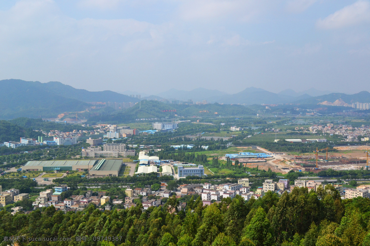 城市风景 城市 风景 全景 绿色 鸟瞰 俯视 全貌 建筑景观 自然景观