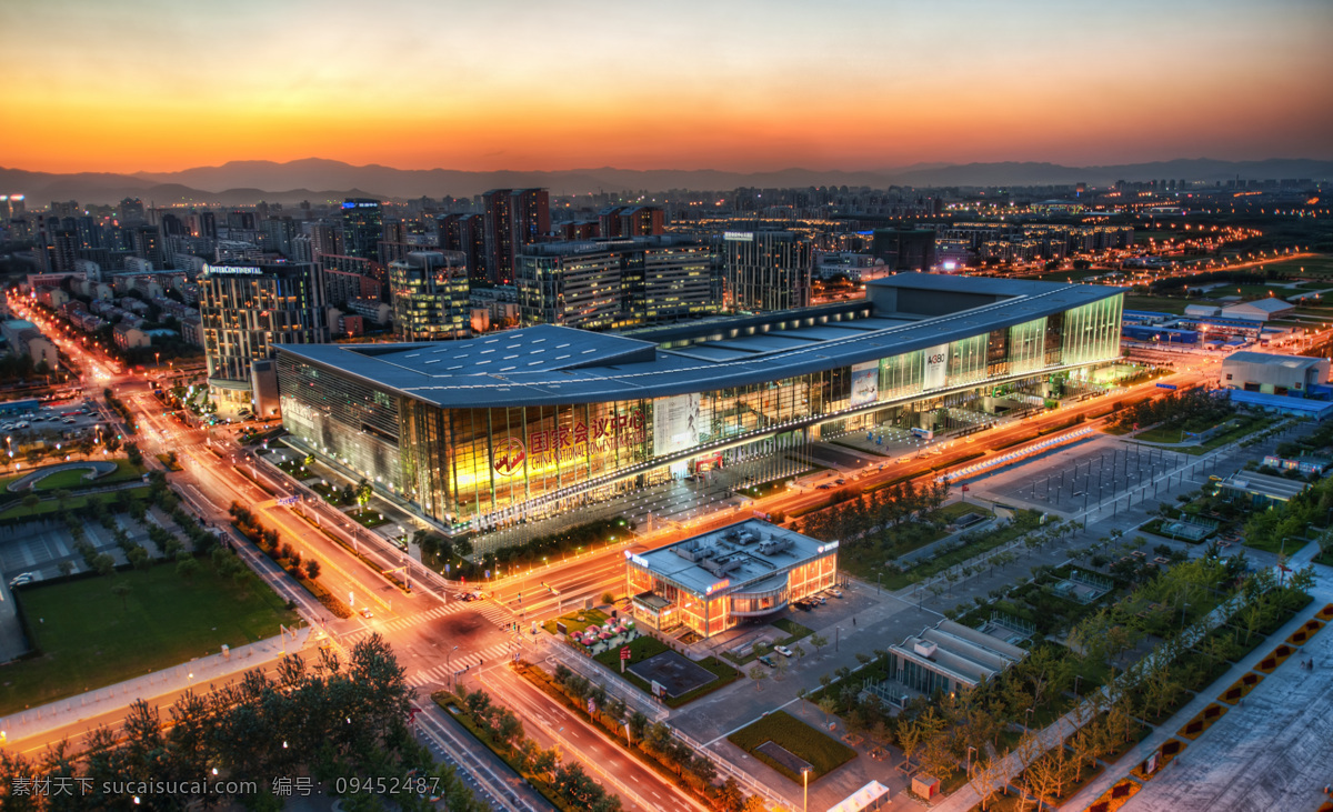 城市 夜景 国家 会议中心 城市夜景 国家会议中心 黄昏夜景 北京 旅游摄影 国内旅游