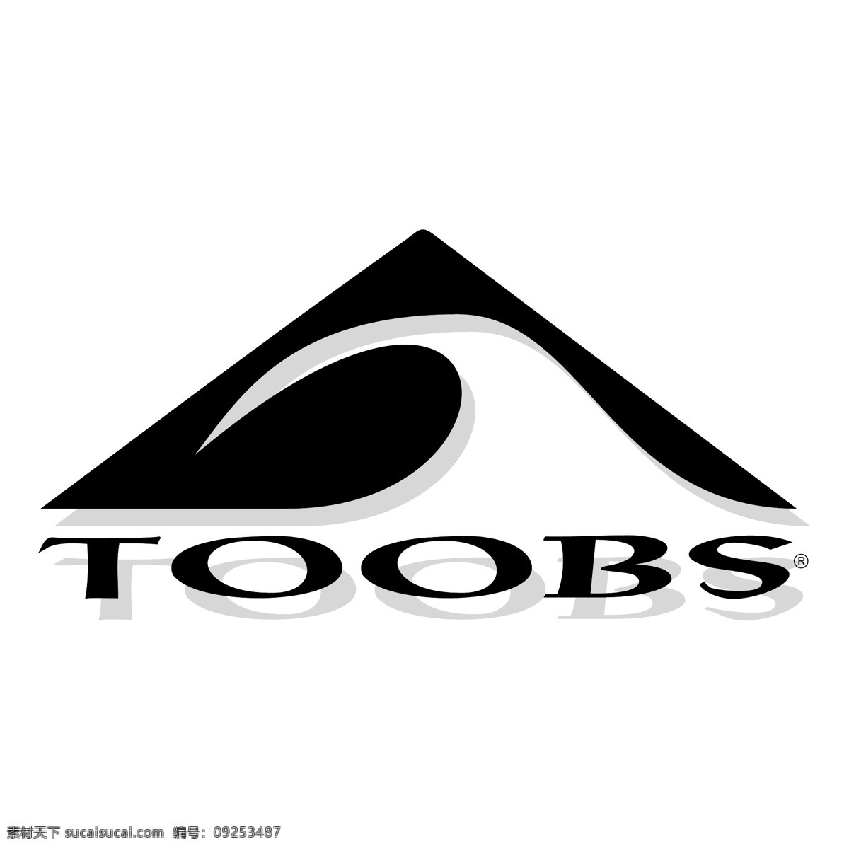 自由 toobs 标识 白色