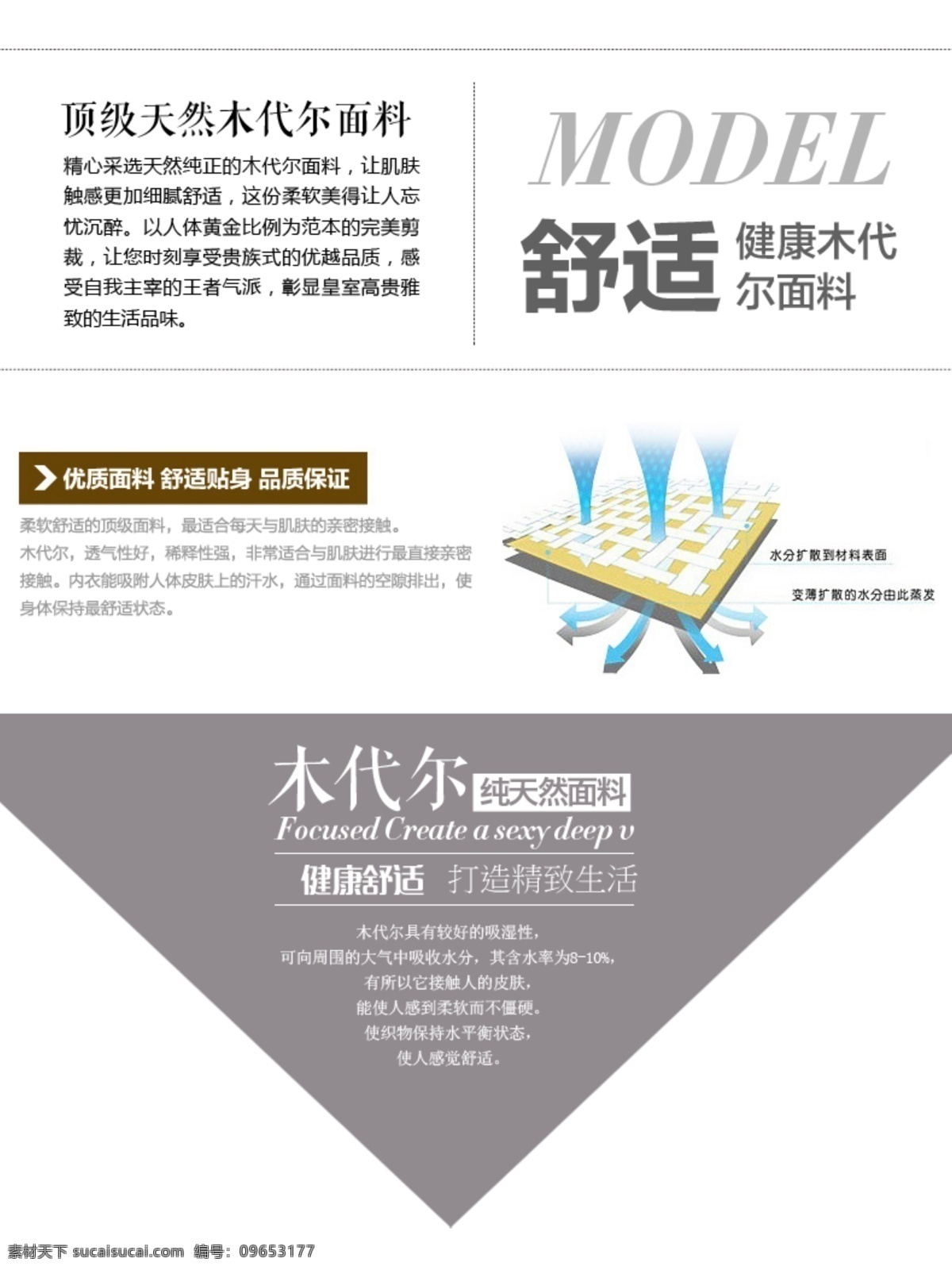 淘宝 木 代尔 面料 解析 木代尔 详情页 面料解析 白色