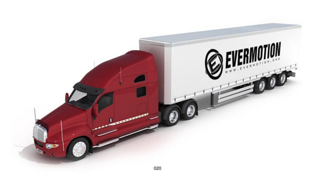 物流 货车 大型 模型 3d模型素材 游戏cg模型