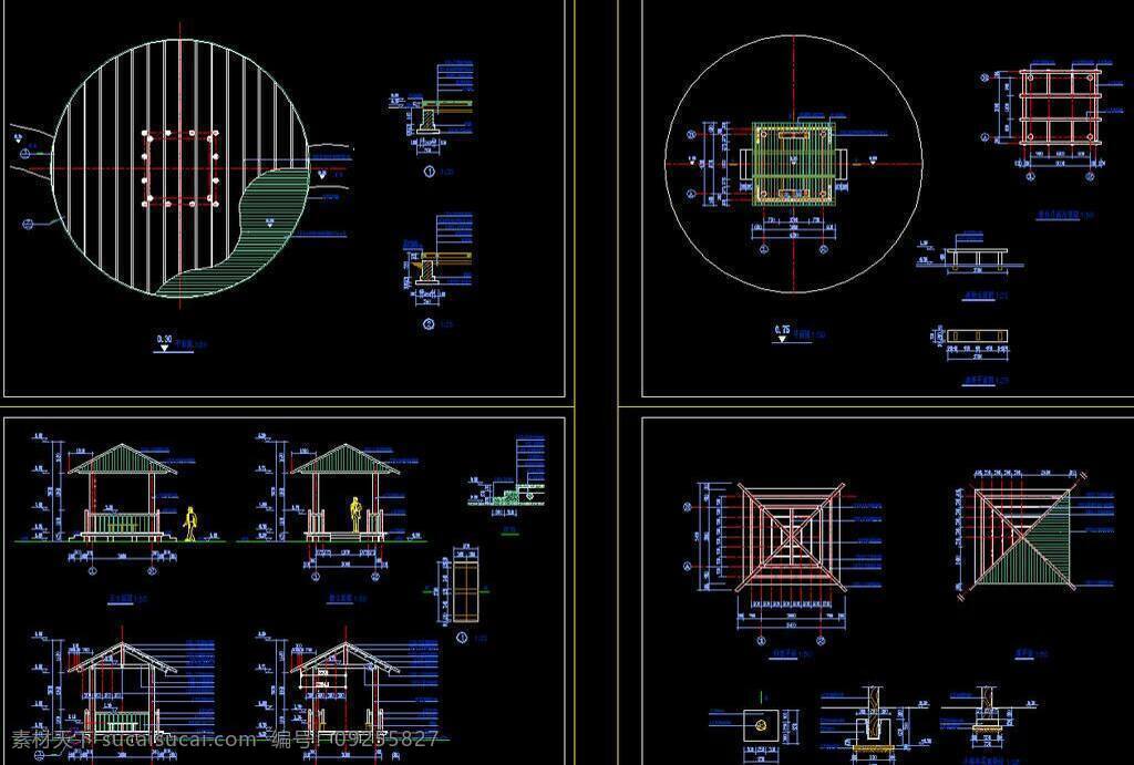 cad 长廊 仿古 古典 环境设计 廊架 凉亭 图纸 园林设计 源文件 经典 木 亭 施工 详图 dwg 重檐 八角亭 亭廊cad图 cad素材 室内图纸