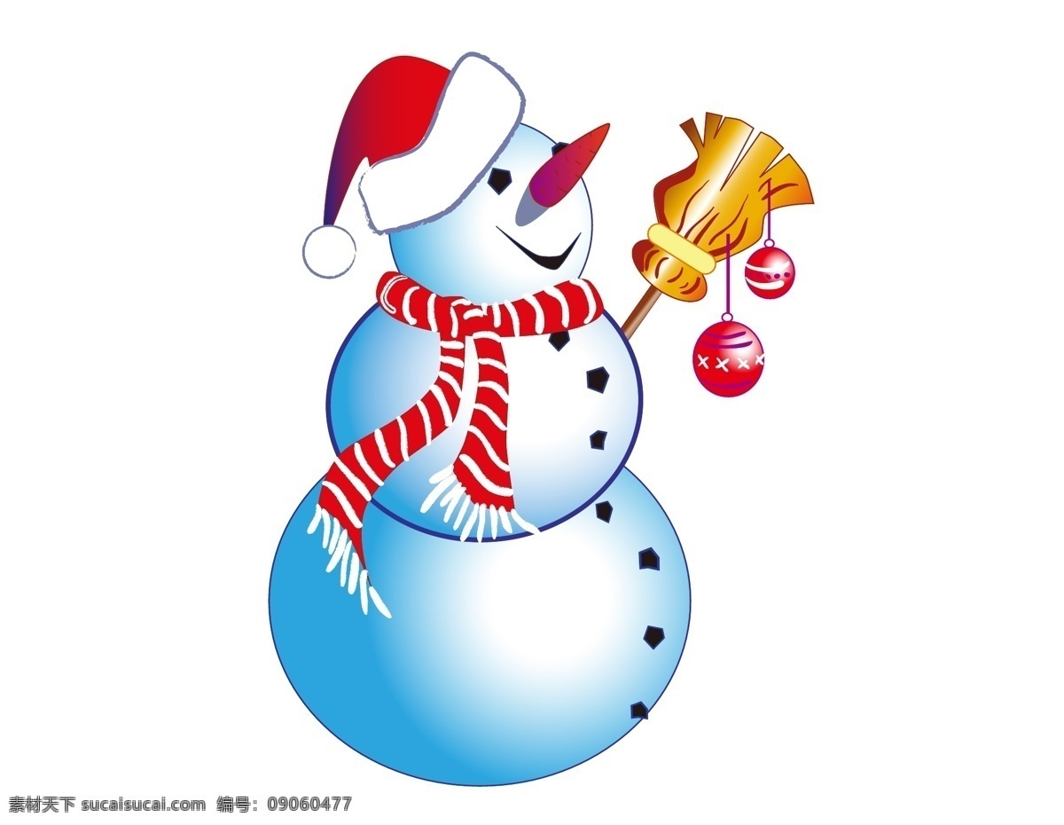 矢量 卡通 雪人 冬季 元素 铃铛 圣诞节 ai元素 免扣元素