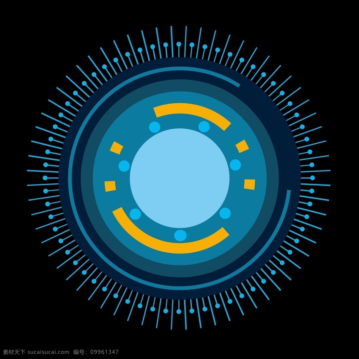 圆形 蓝色 未来 感 科技 边框 几何 圆 框 对话框 科技边框 未来感