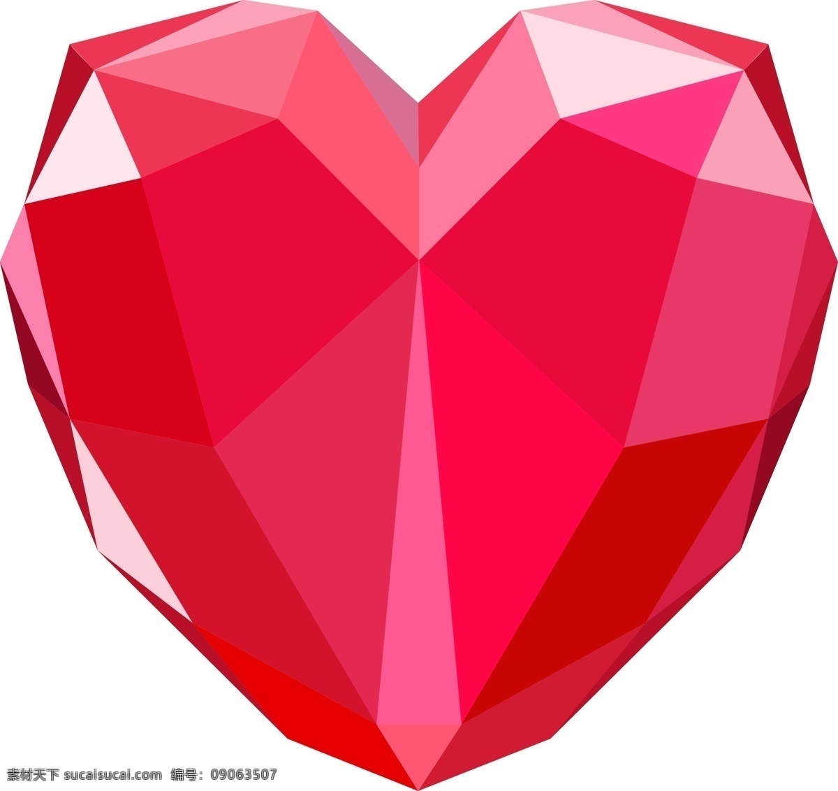 红色 爱心 手绘 插画 红色的爱心 红色的 水晶爱心 爱心插画 漂亮的爱心 钻石 可爱