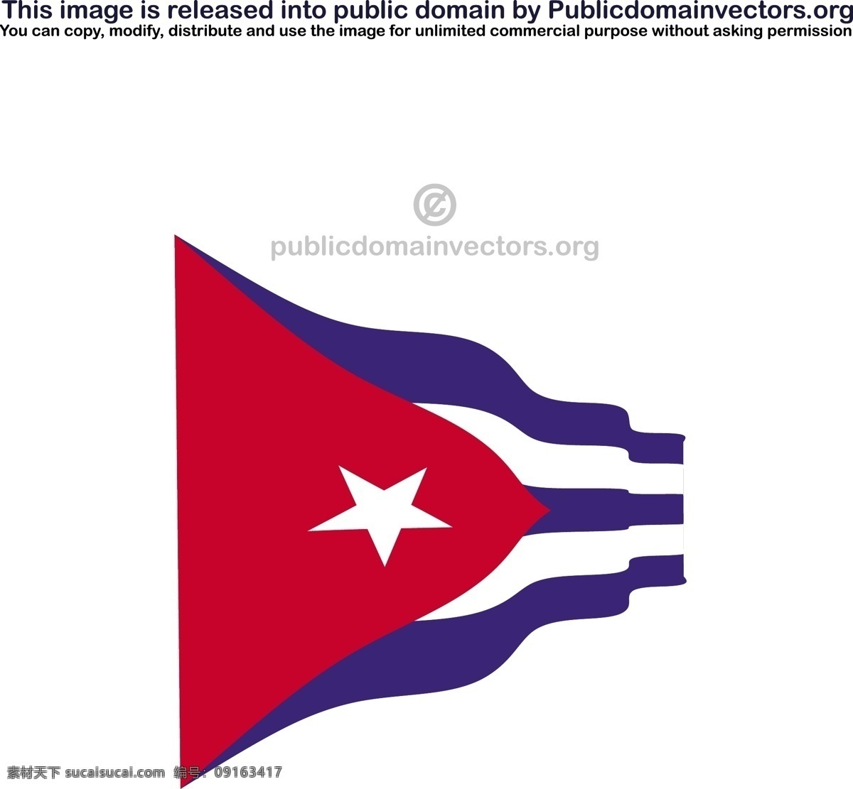 波浪 古巴 矢量 标志 国家 美国 旗帜 土地 中央 州 加勒比海 拉丁美洲 矢量图 文化艺术