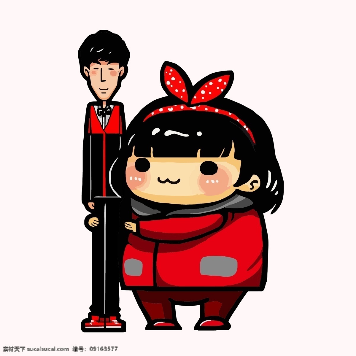 印花 矢量图 服装图案 卡通 卡通人物 男人 女孩 印花矢量图 面料图库 服装设计 图案花型