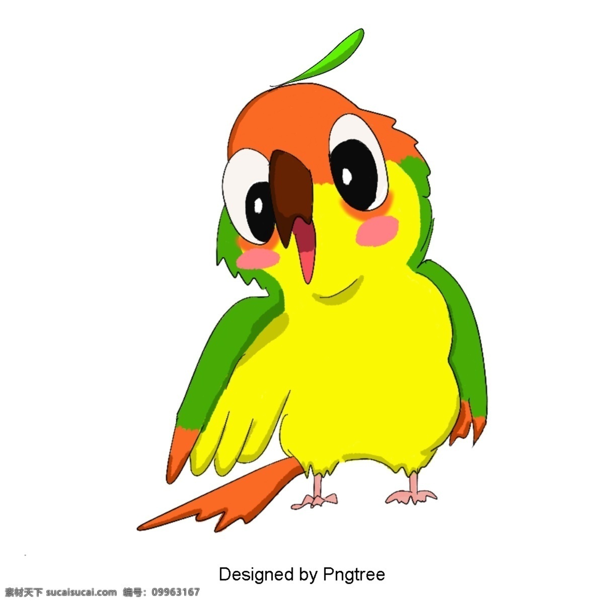 简单 手绘 卡通 鸟 材料 植物 自然 图案 图形设计 颜色 动物 可爱