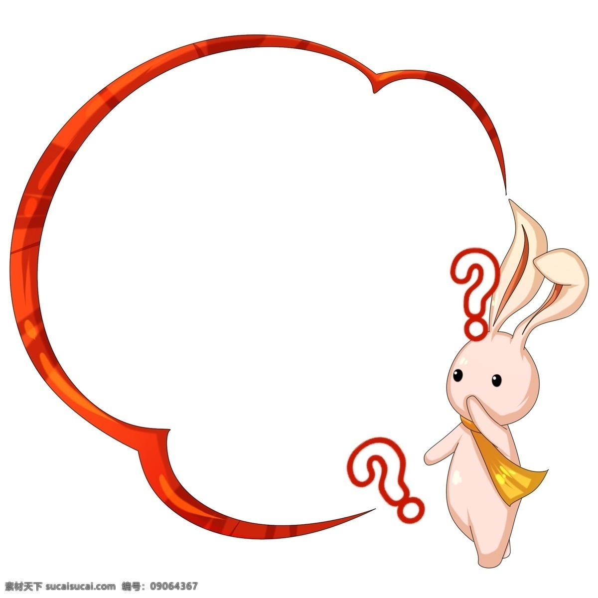 小 兔子 边框 手绘 插画 红色的边框 小兔子边框 可爱的边框 动物边框 创意边框 边框装饰 边框插画