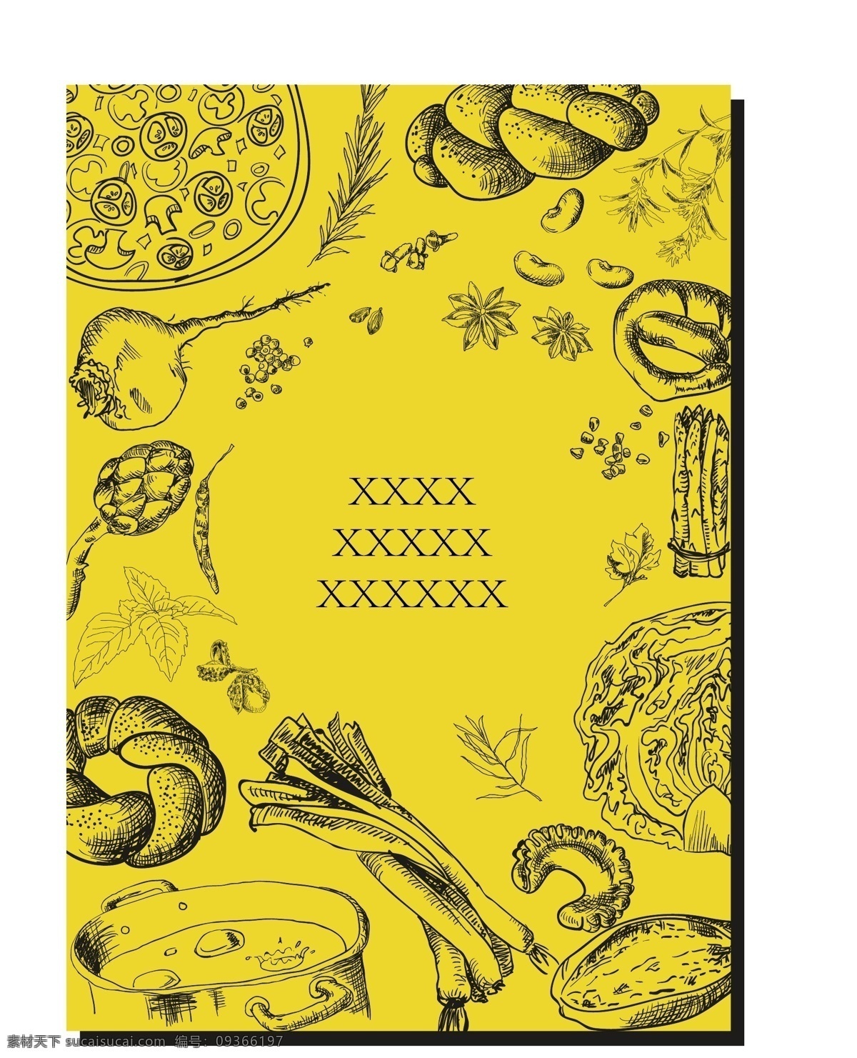食材海报 食材 海报 厨房 食物 矢量 手绘 生活百科 餐饮美食