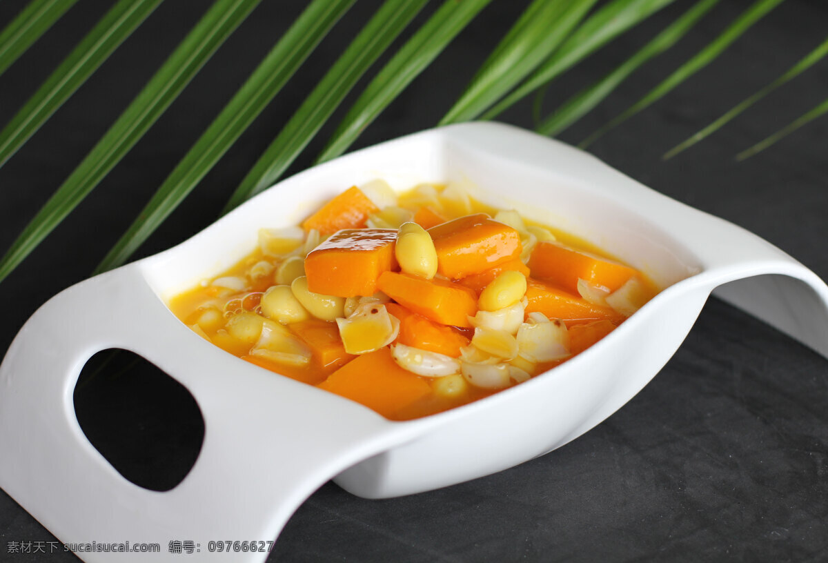 金瓜 银杏 焖 百合 南瓜 百合南瓜 传统美食 美味 营养 菜谱 餐饮 美食 餐饮美食