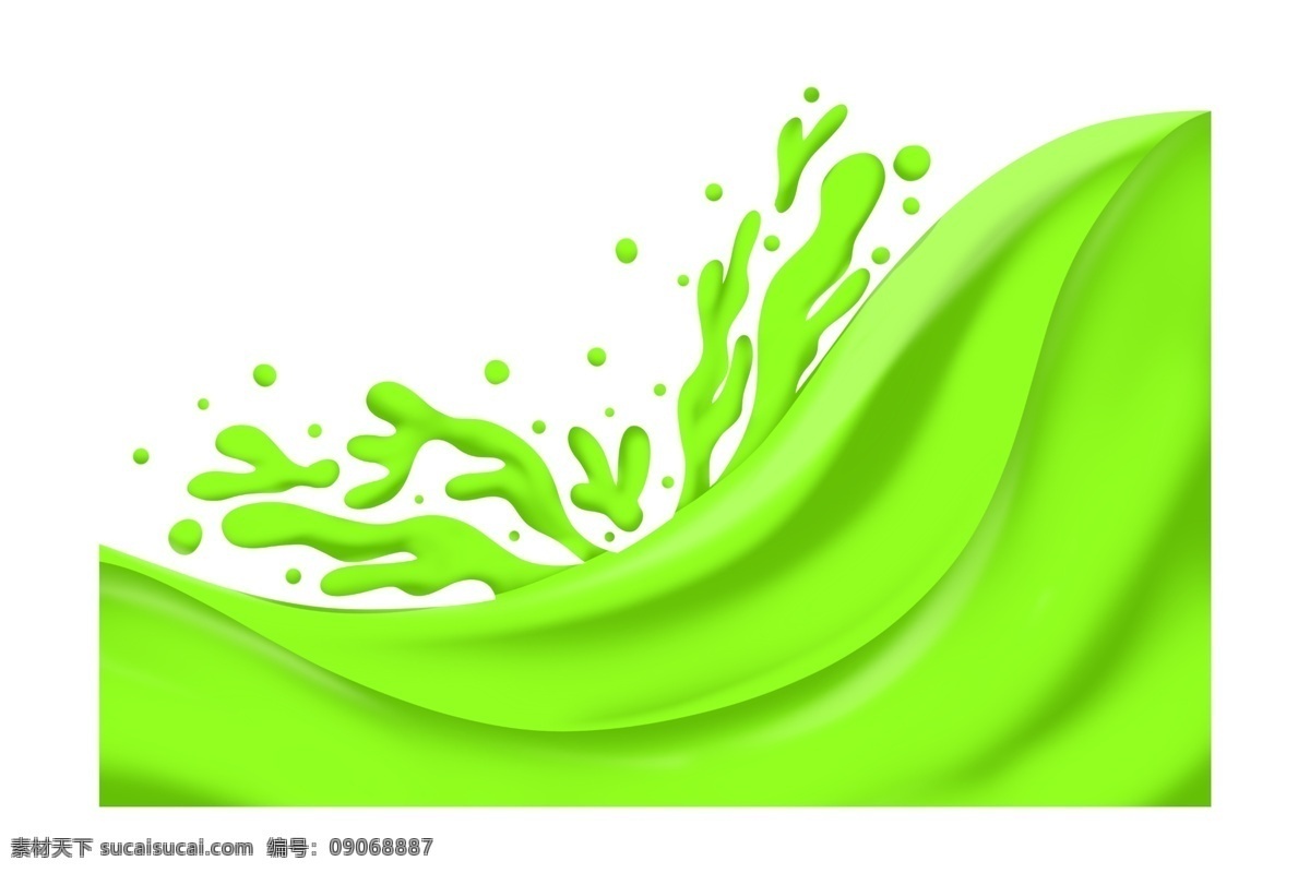 水花 飞溅 液体 插画 绿色的果汁 水珠 喷溅 泼水插画 飞溅的液体 水插画 卡通