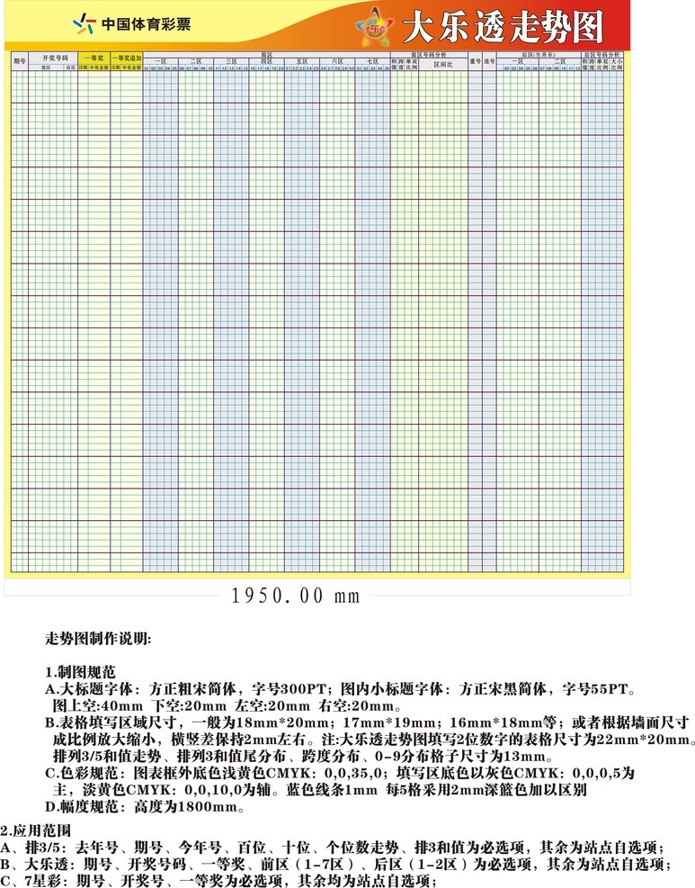 大乐透 中国体彩 彩票 走势图 矢量