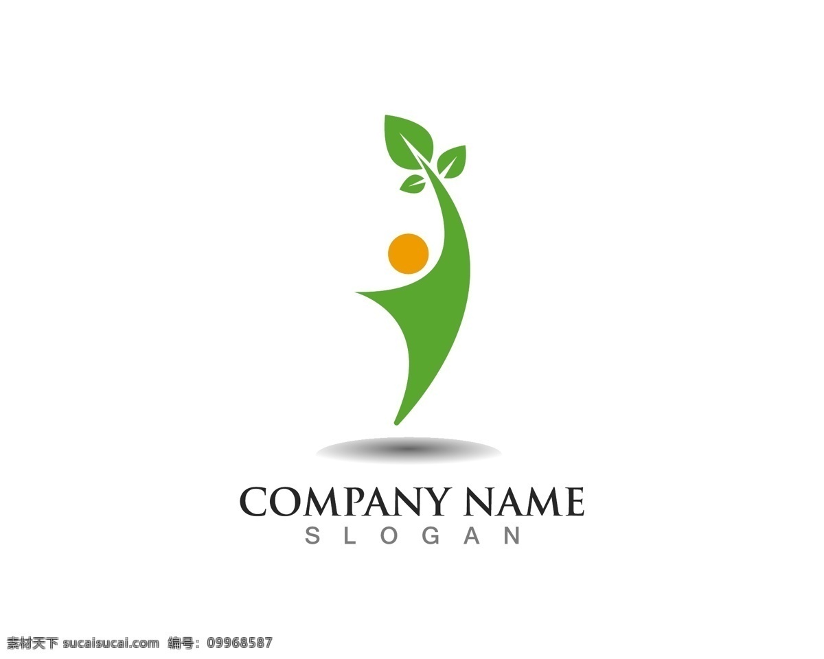 绿色logo 高清图片素材 设计素材 logo设计 环保设计 白色