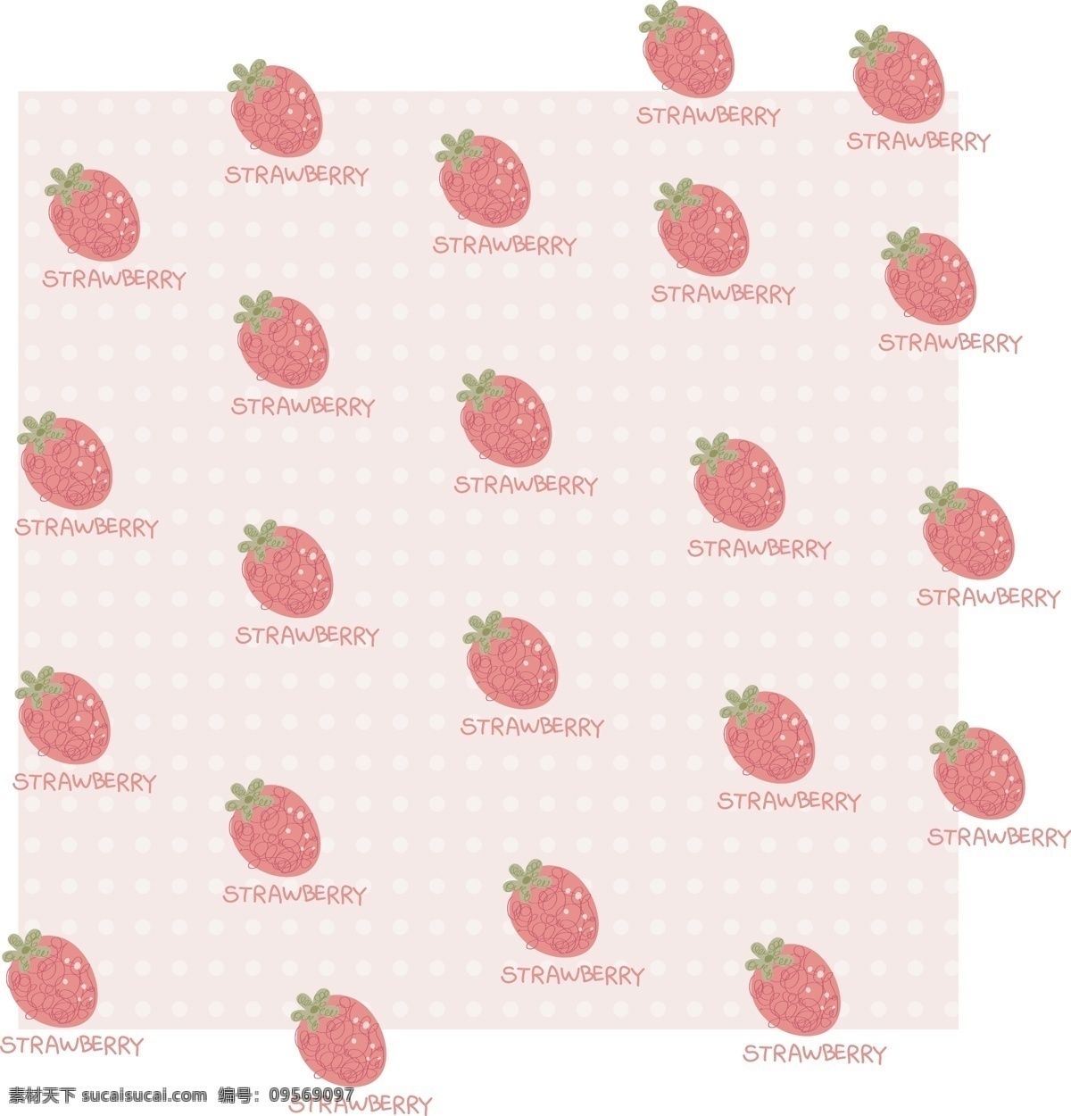 草莓 底纹 粉色 矢量图 其他矢量图