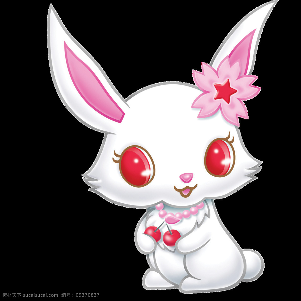唯美 卡通 小 白兔 绘画 美观 可爱 小白兔 鲜明 生动