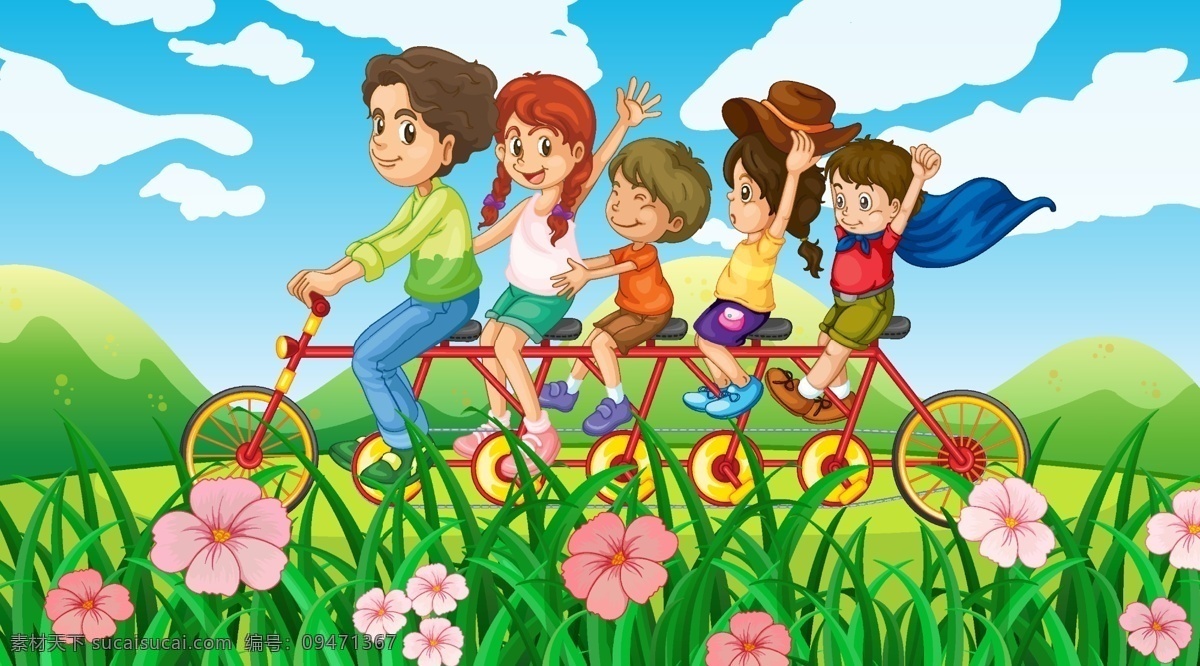 卡通儿童插画 运动 滑板 快乐 户外 开心 快乐儿童 儿童素材 卡通儿童 卡通设计