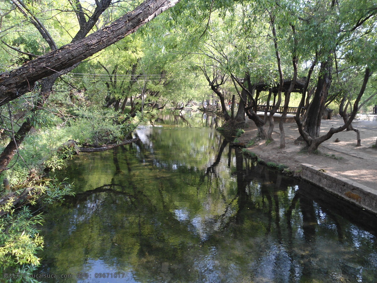 春季 风景 国内旅游 河水 旅游摄影 绿树 云南 风景图片 云南风景 束河 云南春季旅游 psd源文件