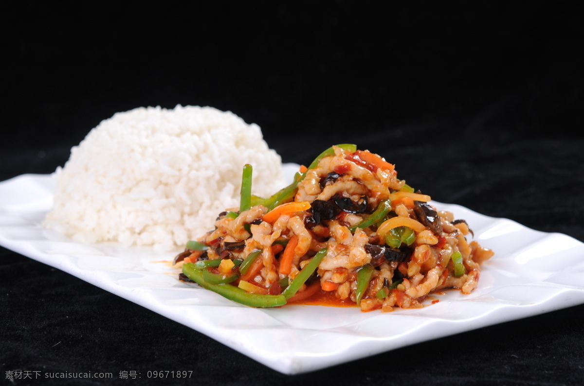 鱼香肉丝盖饭 鱼香肉丝 家常菜 小炒 盖饭 菜图 餐饮美食 传统美食