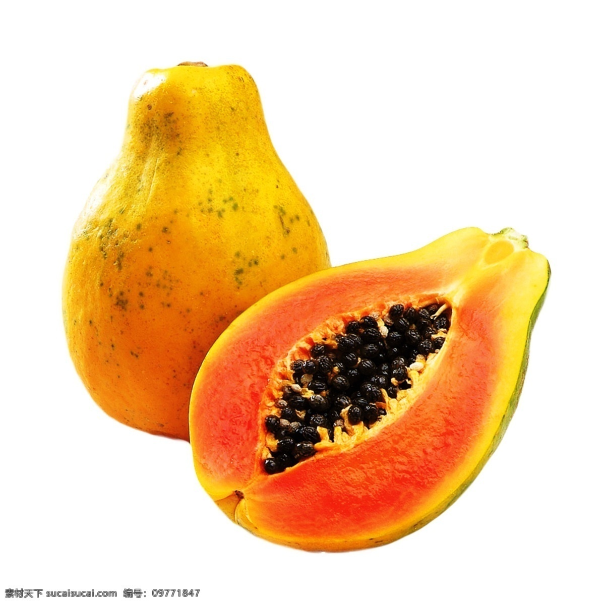 切开 橙色 木瓜 免 抠 透明 图形 木瓜元素 木瓜海报图片 木瓜广告素材 木瓜海报图