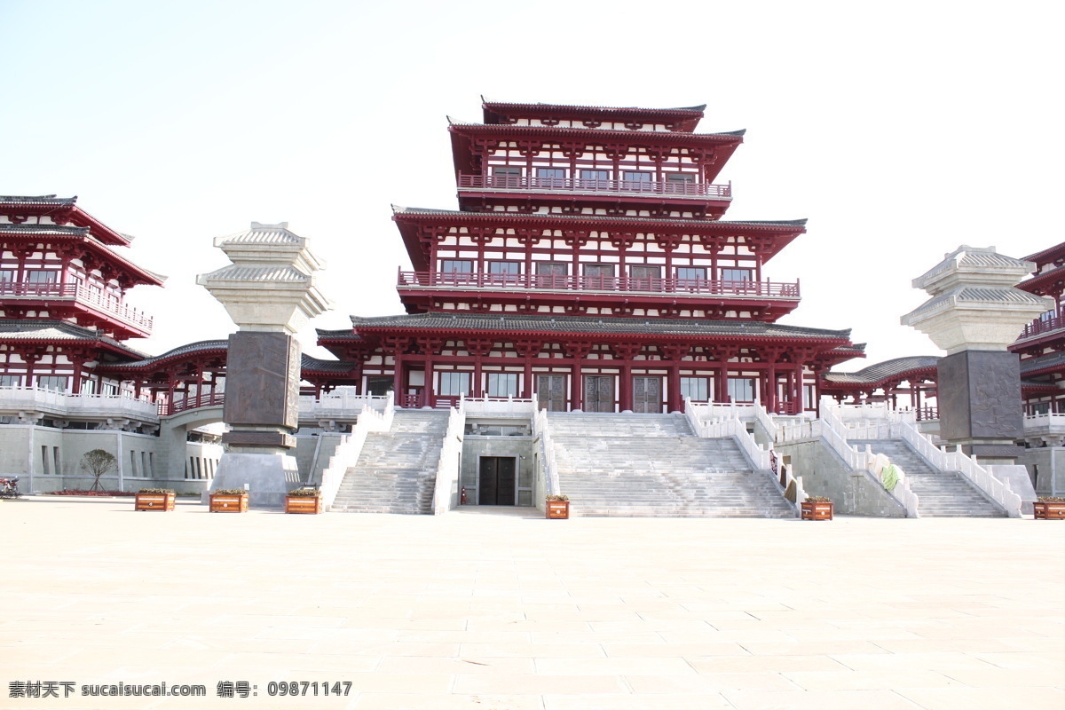南天门 古建筑 气派 中式 博物馆 建筑园林