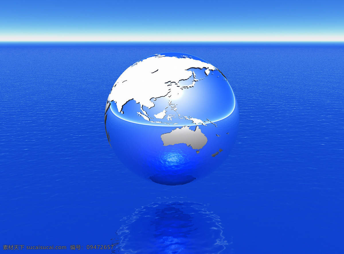 蓝色 海洋 上 地球 模型 天空 蓝天 大海 蓝色海洋 一个地球 地球模型 特写 蓝色地球 科技背景 高清图片 地球图片 环境家居