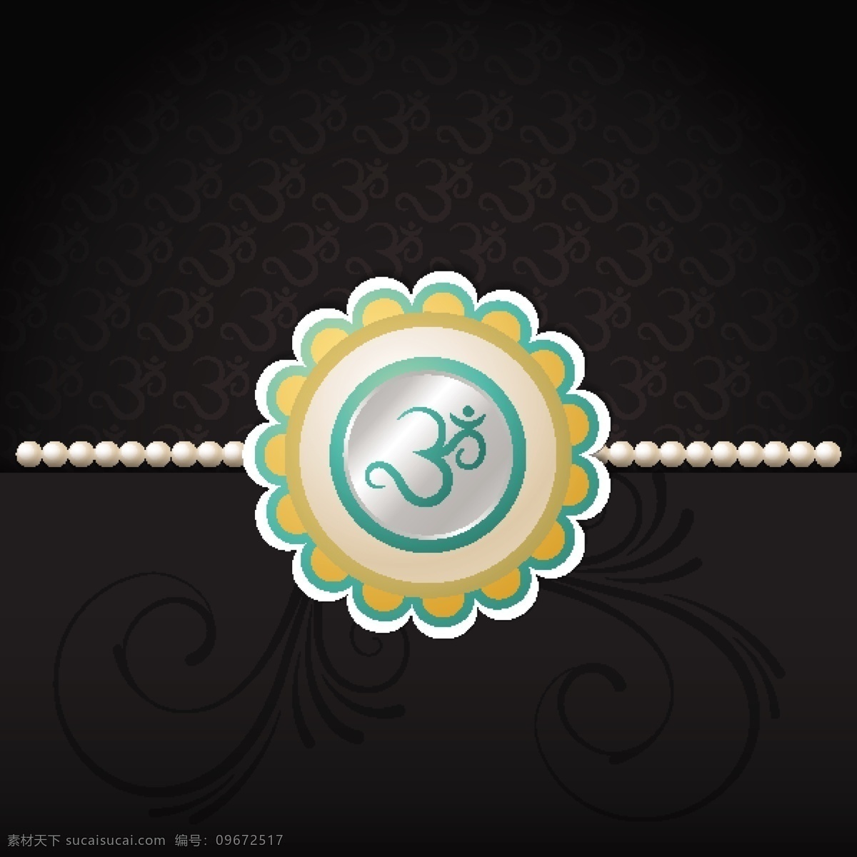 rakhi 手镯 棕色 背景 卡片 印度 庆祝 宗教 节日 装饰 文化 线 问候 传统 棕色背景 宗教信仰 印度教 关系 姐妹 黑色