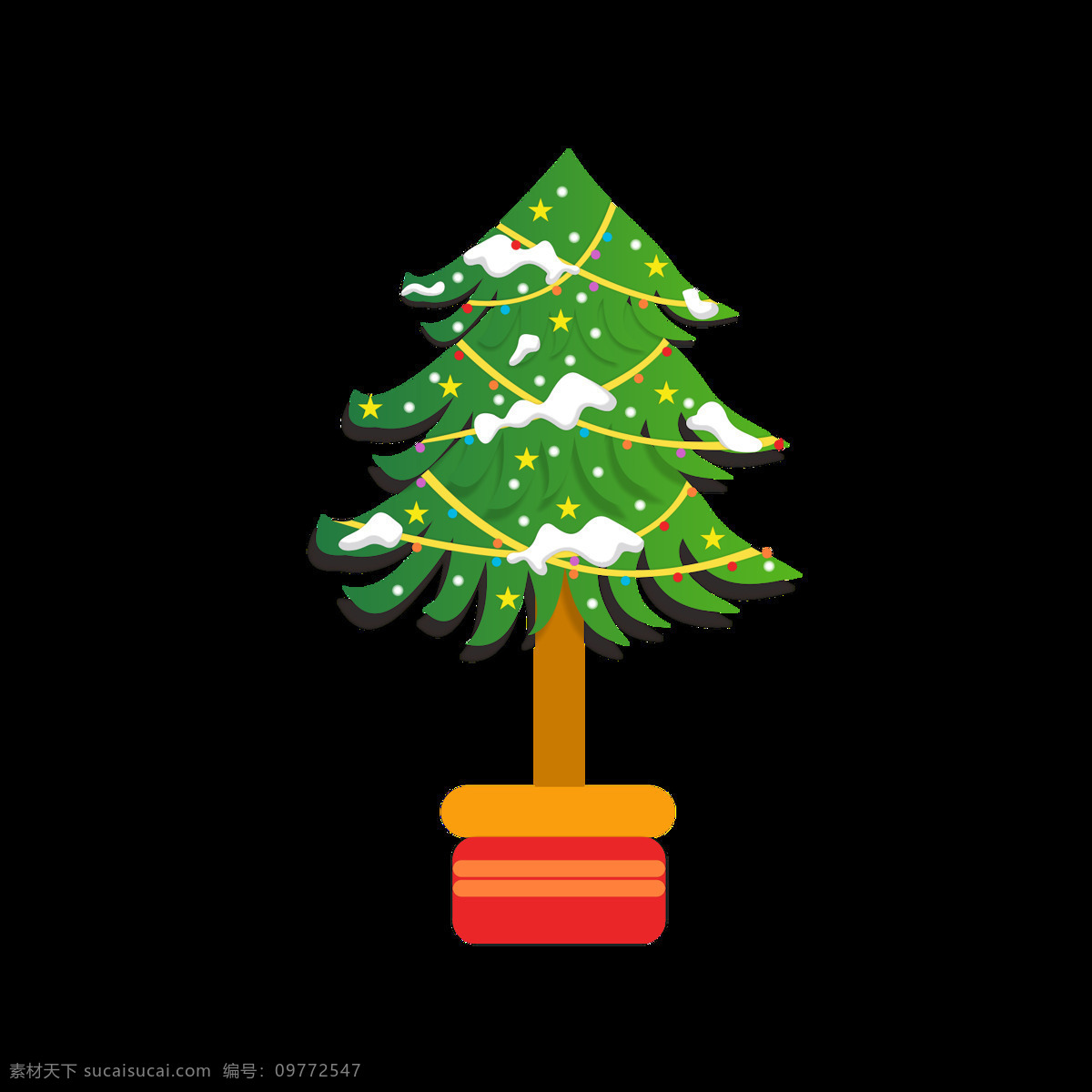 圣诞节 雪 树 元素 卡通 可爱 圣诞树 雪树 节日 元素设计
